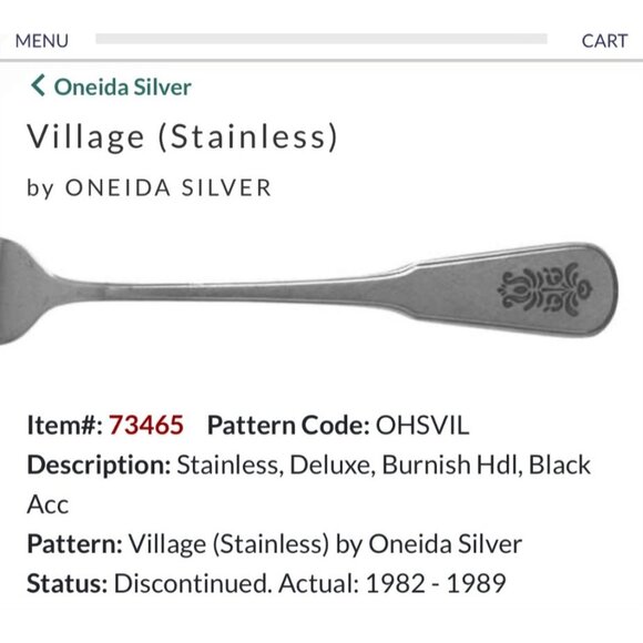Oneida Silver Village Stainless Dinner Forks Set Of 4 Deluxe Burnish Hdl Black A - Picture 2 of 4